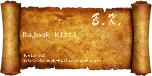 Bajnok Kitti névjegykártya
